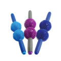 2 Spiky hedgehog Balls Roller Massage Sticks